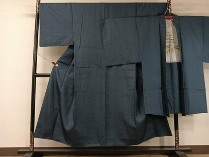 平和屋着物●男性　紬　アンサンブル　100亀甲　総詰め　正絹　逸品　CABB5072vp