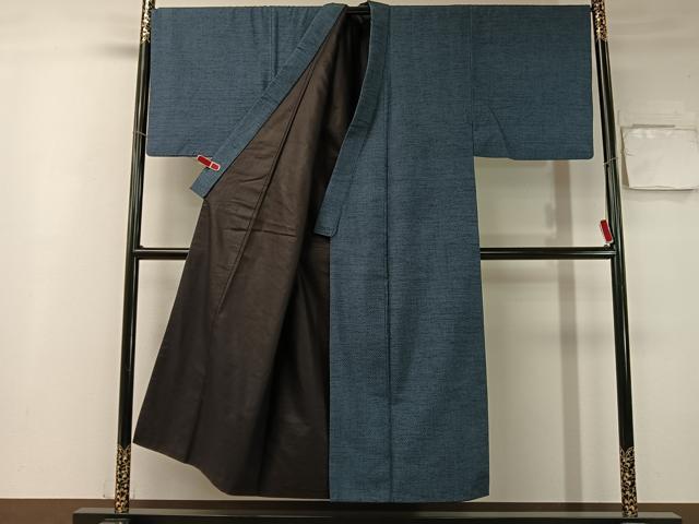 平和屋着物●男性　紬　アンサンブル　網代織　正絹　逸品　CABB5074vp 平和屋着物○男性 紬 アンサンブル 網代織 正絹 逸品 CABB5074vp