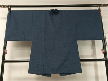 平和屋着物●男性　紬　アンサンブル　網代織　正絹　逸品　CABB5074vp