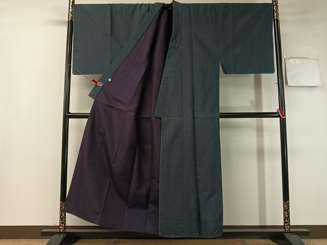 平和屋着物●男性　本場大島紬　アンサンブル　長襦袢セット　80亀甲　総詰め　キングサイズ　正絹　逸品　未使用　CABB5075vp