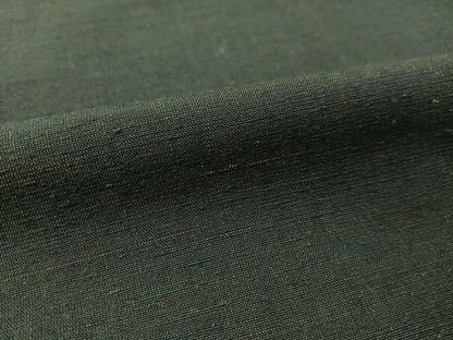 平和屋着物●男性　紬・羽織セット　着物：百入茶色　羽織：黒緑色　正絹　逸品　CABB5076vp