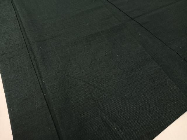 平和屋着物○男性 紬・羽織セット 着物：百入茶色 羽織：黒緑色 正絹