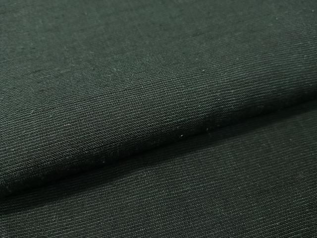 平和屋着物●男性　紬・羽織セット　着物：百入茶色　羽織：黒緑色　正絹　逸品　CABB5076vp