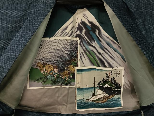 平和屋着物○男性 本場大島紬 アンサンブル 絣文様 正絹 逸品 CABB5077vp
