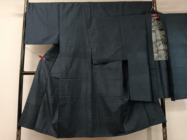 平和屋着物●男性　本場大島紬　アンサンブル　100亀甲　総詰め　正絹　逸品　CABB5078vp