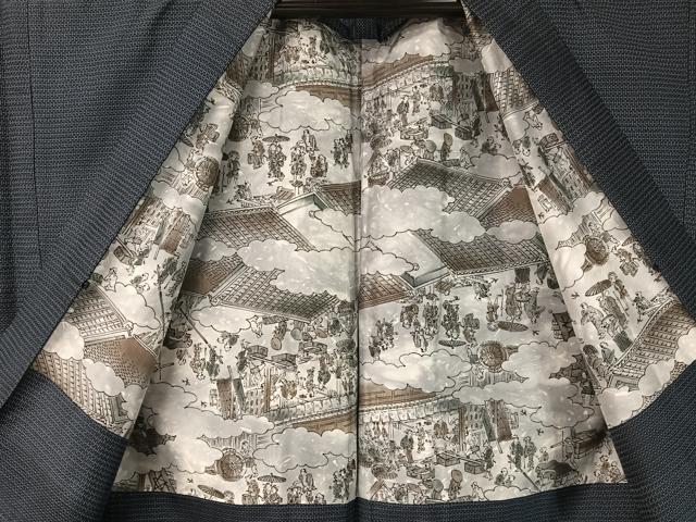 平和屋着物●男性　本場大島紬　アンサンブル　100亀甲　総詰め　正絹　逸品　CABB5078vp
