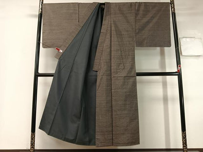 平和屋着物●男性 本場大島紬 アンサンブル 絣文様 キングサイズ 正絹 逸品 未使用 CABB5079vp