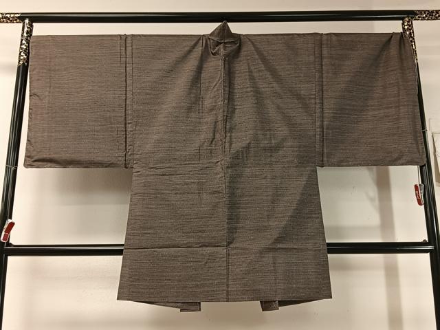 平和屋着物●男性 本場大島紬 アンサンブル 絣文様 キングサイズ 正絹 逸品 未使用 CABB5079vp