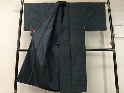 平和屋着物●男性　紬　アンサンブル　霞文　正絹　逸品　CABB5080vp