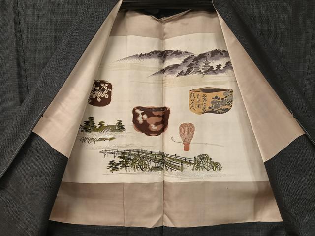 平和屋着物●男性 本場大島紬 アンサンブル 100亀甲 総詰め 正絹 逸品 CABB5081vp
