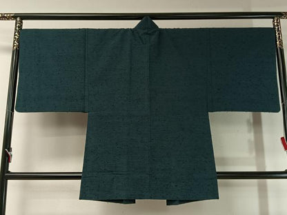 平和屋着物●男性　紬・ひげ紬羽織セット　褐返色　正絹　逸品　CABB5082vp