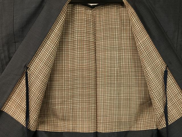 平和屋着物●男性　本場大島紬　アンサンブル　80亀甲　総詰め　正絹　逸品　CABB5083vp