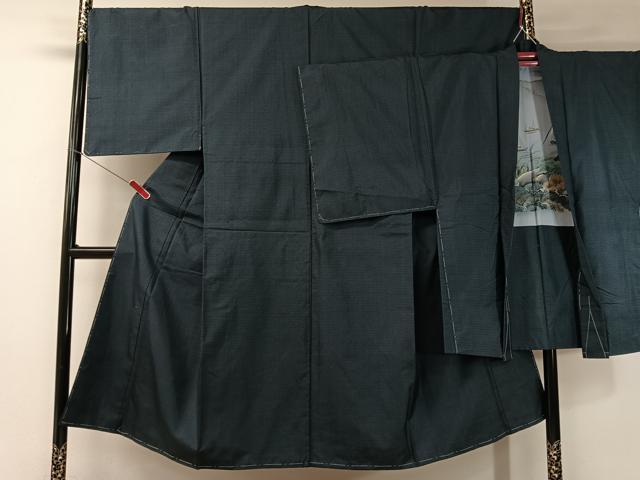 平和屋着物●男性　本場大島紬　アンサンブル　100亀甲　総詰め　正絹　逸品　未使用　CABB5088vp