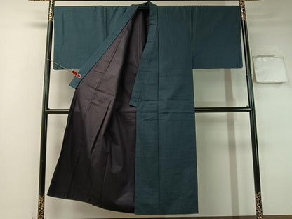 平和屋着物●男性　紬　アンサンブル　100亀甲　総詰め　正絹　逸品　未使用　CABB5089vp