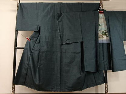 平和屋着物●男性　本場大島紬　アンサンブル　100亀甲　総詰め　キングサイズ　正絹　逸品　未使用　CABB5090vp