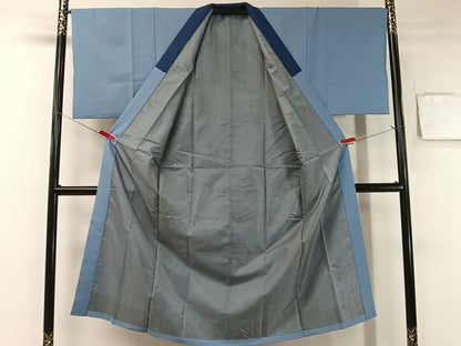 平和屋着物●男性　お召　アンサンブル　長襦袢セット　80亀甲　総詰め　正絹　逸品　CABB5091vp