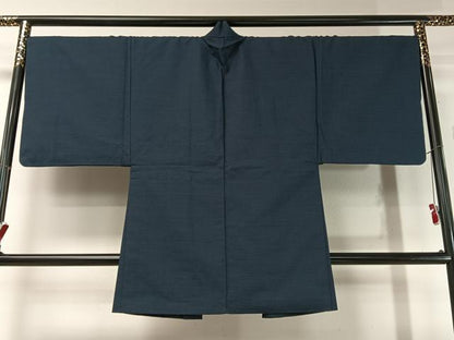 平和屋着物●男性　お召　アンサンブル　長襦袢セット　80亀甲　総詰め　正絹　逸品　CABB5091vp