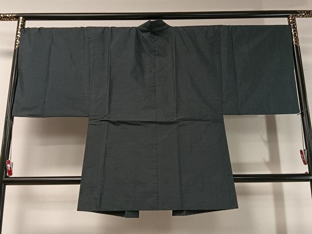 平和屋着物●男性　本場村山大島紬　アンサンブル　80亀甲　総詰め　証紙付き　正絹　逸品　CABB5092vp