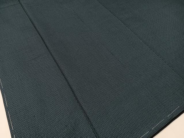 平和屋着物○男性 お召 アンサンブル 100亀甲 総詰め 正絹 逸品 未使用