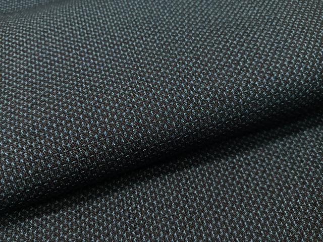 平和屋着物○男性 お召 アンサンブル 100亀甲 総詰め 正絹 逸品 未使用