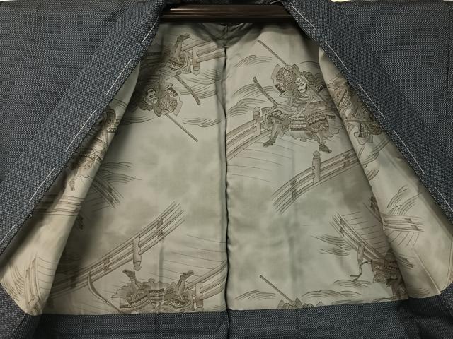 平和屋着物●男性　お召　アンサンブル　100亀甲　総詰め　正絹　逸品　未使用　CABB5093vp 平和屋着物○男性 お召 アンサンブル 100亀甲 総詰め 正絹 逸品 未使用