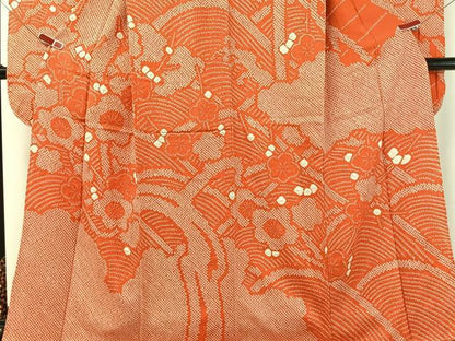 平和屋着物●豪華振袖　総絞り　枝梅文　正絹　逸品　CABB5095vp