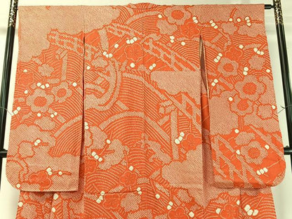 平和屋着物●豪華振袖　総絞り　枝梅文　正絹　逸品　CABB5095vp