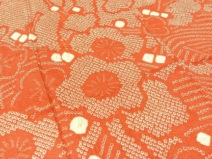 平和屋着物●豪華振袖　総絞り　枝梅文　正絹　逸品　CABB5095vp