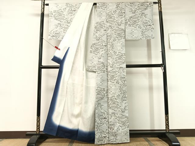 平和屋着物●本場大島紬　白大島　9マルキ　雪景色　正絹　逸品　未使用　CABB5096vp