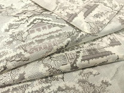 平和屋着物●本場大島紬　白大島　9マルキ　雪景色　正絹　逸品　未使用　CABB5096vp