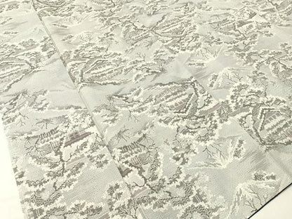 平和屋着物●本場大島紬　白大島　9マルキ　雪景色　正絹　逸品　未使用　CABB5096vp
