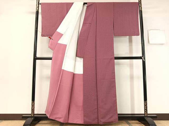 平和屋着物●上質なお召　縞　正絹　逸品　CABB5099vp