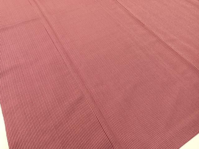 平和屋着物●上質なお召　縞　正絹　逸品　CABB5099vp