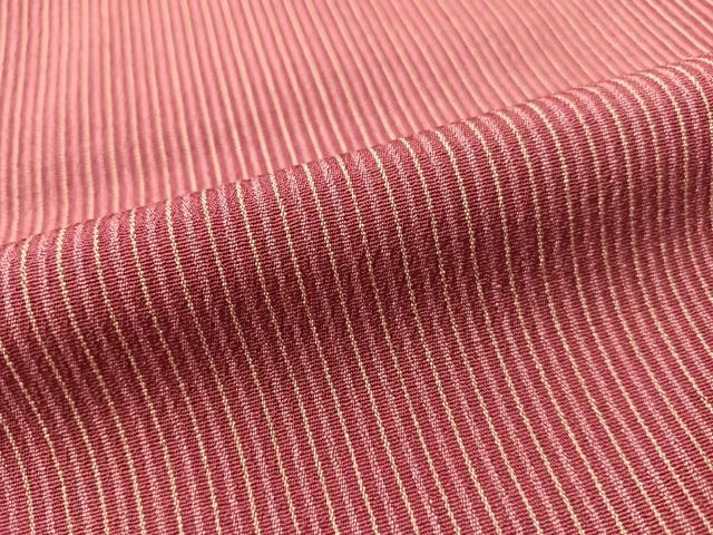 平和屋着物●上質なお召　縞　正絹　逸品　CABB5099vp