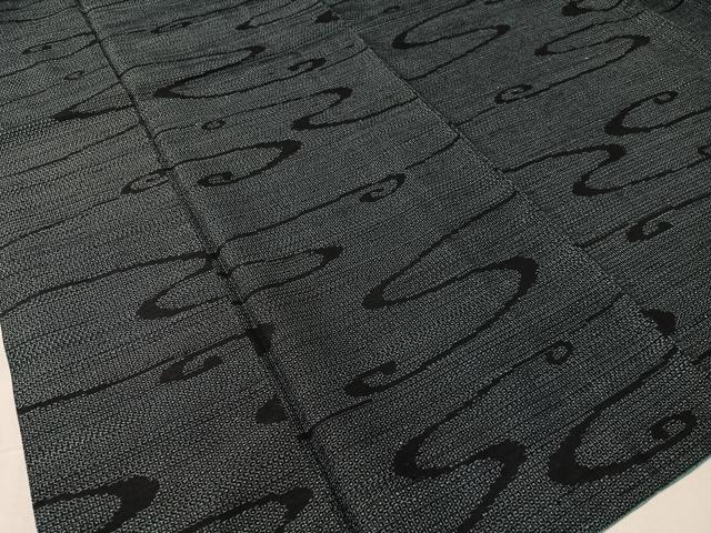 平和屋着物○結城紬 100亀甲 流水文 伊勢丹扱い 正絹 逸品 CABB5101vp