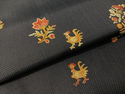 平和屋着物●本場染大島紬　訪問着　更紗花鳥文　正絹　逸品　CABB5102vp