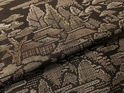 平和屋着物●本場大島紬　9マルキ　風景文　正絹　逸品　CABB5105vp