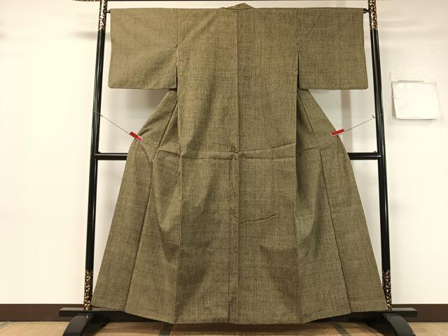 平和屋着物●上質な紬　霞文　正絹　逸品　CABB5107vp