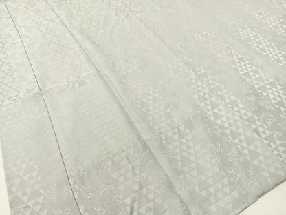 平和屋着物●長襦袢　無双仕立て　南天鱗地紋　白鼠色　正絹　逸品　CABB5114vp