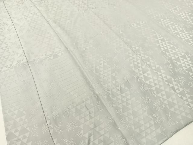 平和屋着物●長襦袢　無双仕立て　南天鱗地紋　白鼠色　正絹　逸品　CABB5114vp