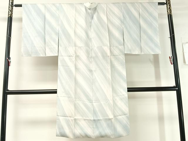 平和屋着物●長襦袢 袷 斜線文 紗綾型地紋 暈し染め 正絹 逸品 未使用 CABB5115vp