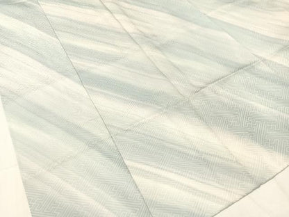 平和屋着物●長襦袢 袷 斜線文 紗綾型地紋 暈し染め 正絹 逸品 未使用 CABB5115vp