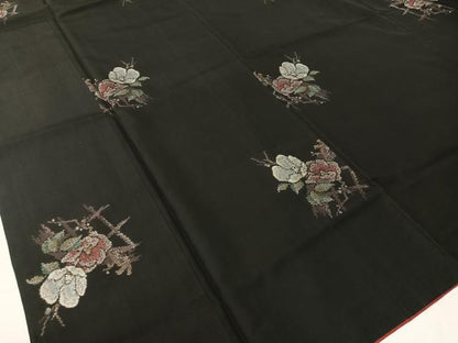 平和屋着物●本場大島紬 9マルキ 地空き 枝花文 正絹 逸品 CABB5118vp