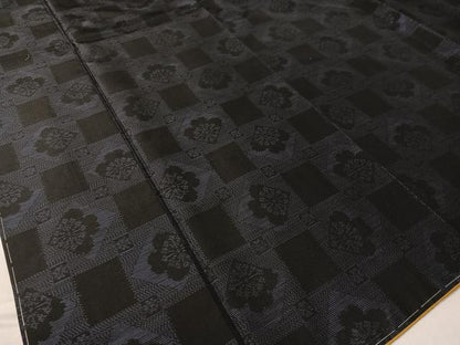 平和屋着物●本場大島紬 市松花文 さが美扱い 正絹 逸品 未使用 CABB5120vp
