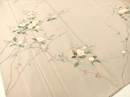 平和屋着物●訪問着 友禅 作家物 枝花文 正絹 逸品 CABB5122vp