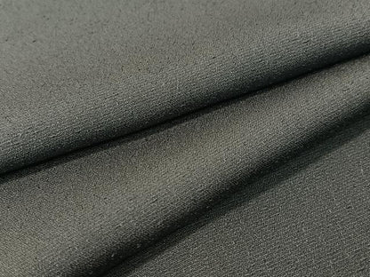 平和屋着物●上質な色無地 藍墨茶色 お召縮緬 正絹 逸品 CABB5123vp