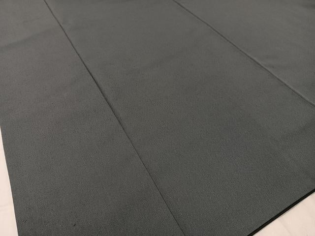 平和屋着物●上質な色無地 藍墨茶色 お召縮緬 正絹 逸品 CABB5123vp