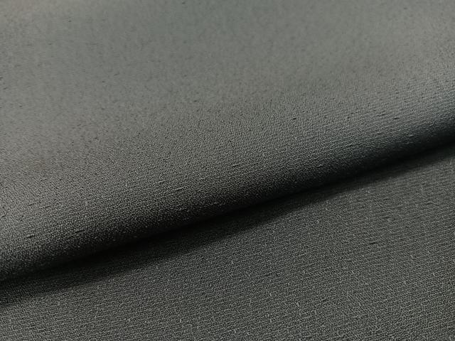 平和屋着物●上質な色無地 藍墨茶色 お召縮緬 正絹 逸品 CABB5123vp