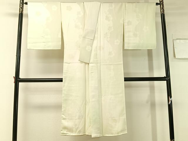 平和屋着物●長襦袢 袷 梅花地紋 暈し染め 広衿仕立て 正絹 逸品 CABB5124vp