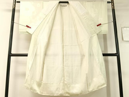 平和屋着物●長襦袢 袷 梅花地紋 暈し染め 広衿仕立て 正絹 逸品 CABB5124vp